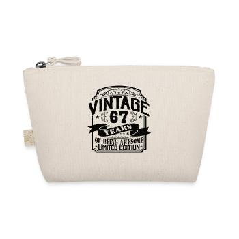 Vintage 67 Years of Being Awesome 67 Birthday - Organic Pouch - nature - Front