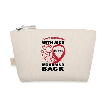 Ich liebe mit AIDS bis zum Mond und zurück - Bio-Täschchen - Natur - Vorne