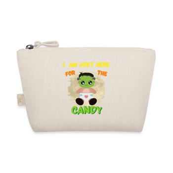 Je suis juste ici pour la chemise d’Halloween drôle de bonbons - Trousse biologique - nature - Devant