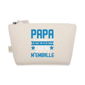 Papa je pense que je suis ton plus beau cadeau - Trousse biologique - nature - Devant