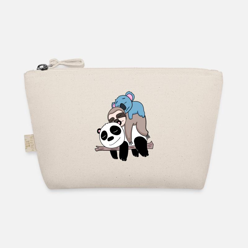 Panda Faultier und Koala - Bio-Täschchen - Natur