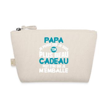 Papa je pense que je suis ton plus beau cadeau - Trousse biologique - nature - Devant
