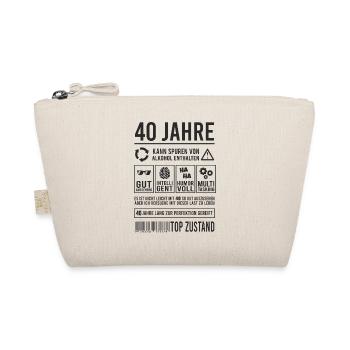 40. Geburtstag Perfektion Lustig 40 Jahre - Bio-Täschchen - Natur - Vorne