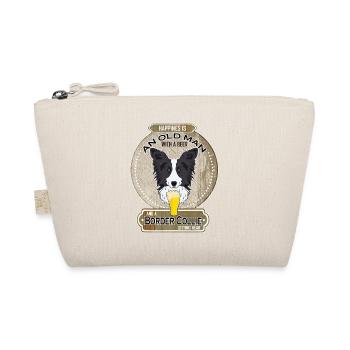 Border Collie Dad Beer Lover - Organic Pouch - nature - Front