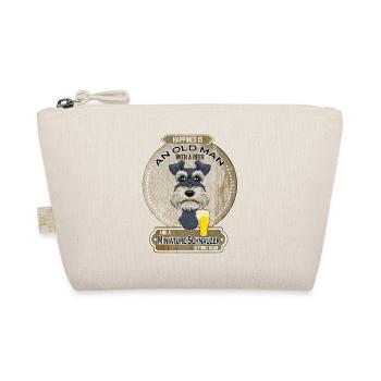 Miniature Schnauzer Dad Beer Lover - Bio-Täschchen - Natur - Vorne