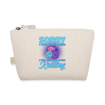 Knitting Knitting Lovers Knitting Gift - Organic Pouch - nature - Front