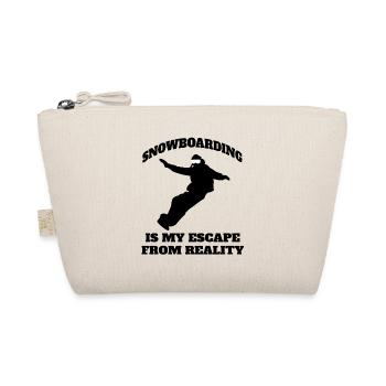 Snowboard Saying Snowboarder Winter Sports - Organic Pouch - nature - Front