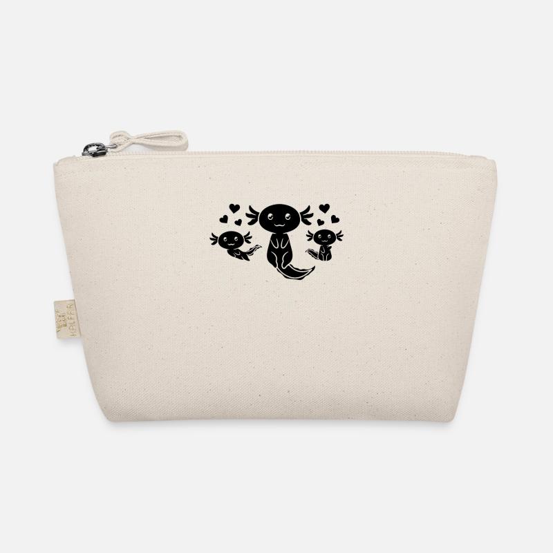 Cute Axolotl with Hearts Kawaii Axolotls Bio-Täschchen