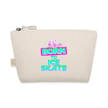 Born To Ice Skate Retro Vintage Skating Designs - Organic Pouch - nature - Front