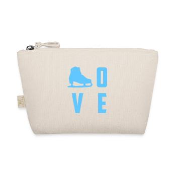 LOVE Ice Skating Retro Awesome T-Shirt Present - Organic Pouch - nature - Front