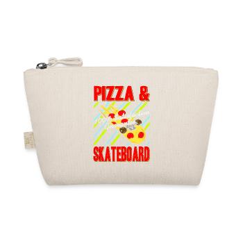 Pizza & Skateboard 100% Satisfaction Guarantee - Organic Pouch - nature - Front