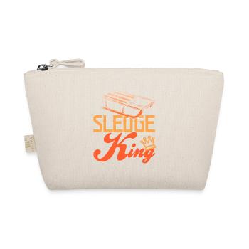 SLEDGE KING Awesome Retro Sledding T-Shirt Present - Bio-Täschchen - Natur - Vorne