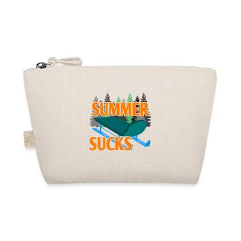 SUMMER SUCKS Funny Sledding Lover T-Shirt Present - Bio-Täschchen - Natur - Vorne