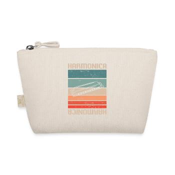 Retro Vintage Classic Harmonica Instrument - Organic Pouch - nature - Front