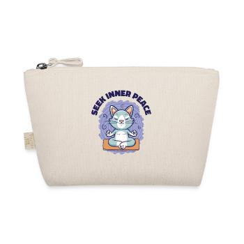 Serenity Cat Yoga Cat Owner Meditation Yoga Fan - Organic Pouch - nature - Front