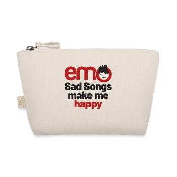 emo - Les chansons tristes me rendent heureux | | de vêtements Emo Emoc - Trousse biologique - nature - Devant