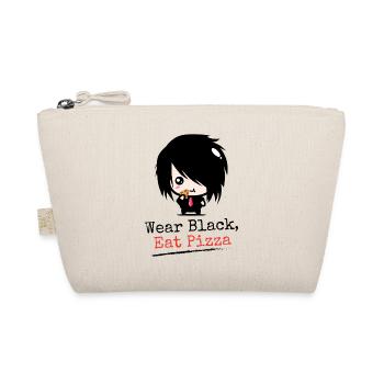 Tragen Sie Black Eat Pizza | Jungen Emo Kleidung | Emocoree - Bio-Täschchen - Natur - Vorne
