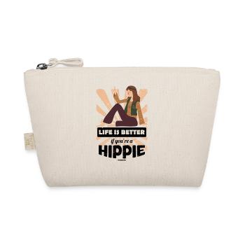 La vie est meilleure si vous êtes un hippie - Trousse biologique - nature - Devant