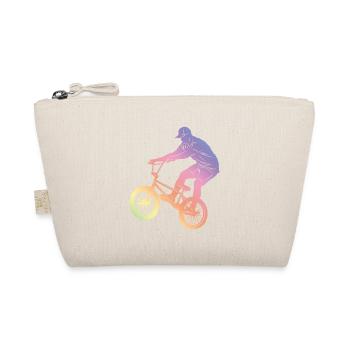 Motocross Silhouette - Bio-Täschchen - Natur - Vorne