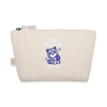 cute cat lover design - Organic Pouch - nature - Front