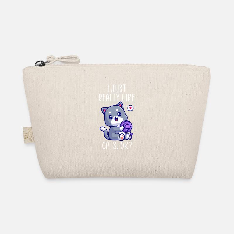cute cat lover design Organic Pouch