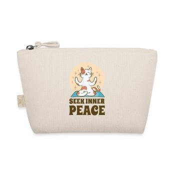 Serenity Cat Yoga Cat Owner Meditation Yoga Fan - Organic Pouch - nature - Front