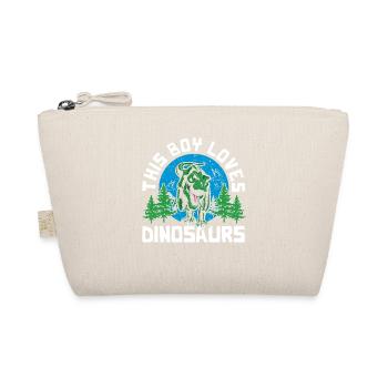 This Boy Loves Dinosaur Kids Boy Boy Dino - Organic Pouch - nature - Front