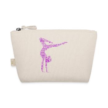 Woman Gymnast Famel - Fan Acrobat Design - Organic Pouch - nature - Front