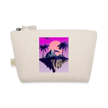 Vaporwave Aesthetic Fliegende Insel - Bio-Täschchen - Natur - Vorne