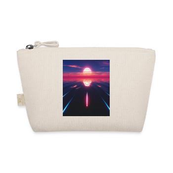 Vaporwave Aesthetic Sonnenuntergang Meer - Bio-Täschchen - Natur - Vorne