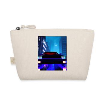 Vaporwave Aesthetic Auto Nacht Wolkenkratzer - Bio-Täschchen - Natur - Vorne