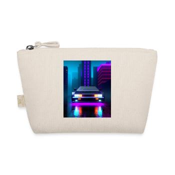 Vaporwave Aesthetic Sportwagen Regen Hochhäuser - Bio-Täschchen - Natur - Vorne