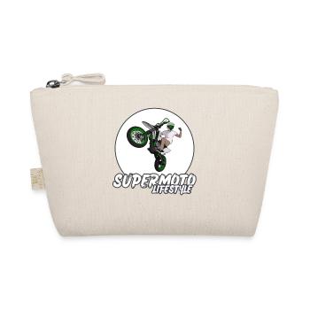 Supermoto / Supermotard / Supermoto Wheelie Biker - Organic Pouch - nature - Front