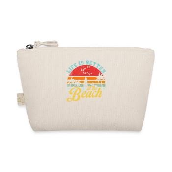 Life Is Better At The Beach Retro Summer Cool - Organic Pouch - nature - Front