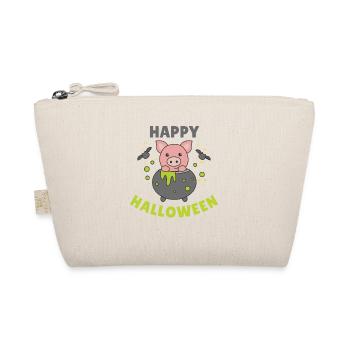 Cochon Joyeux Halloween Chaudron Chauve-souris - Trousse biologique - nature - Devant