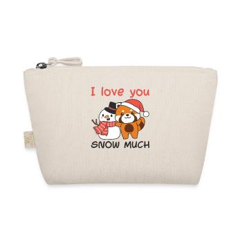 Red Panda I love you snow much snow pun - Organic Pouch - nature - Front