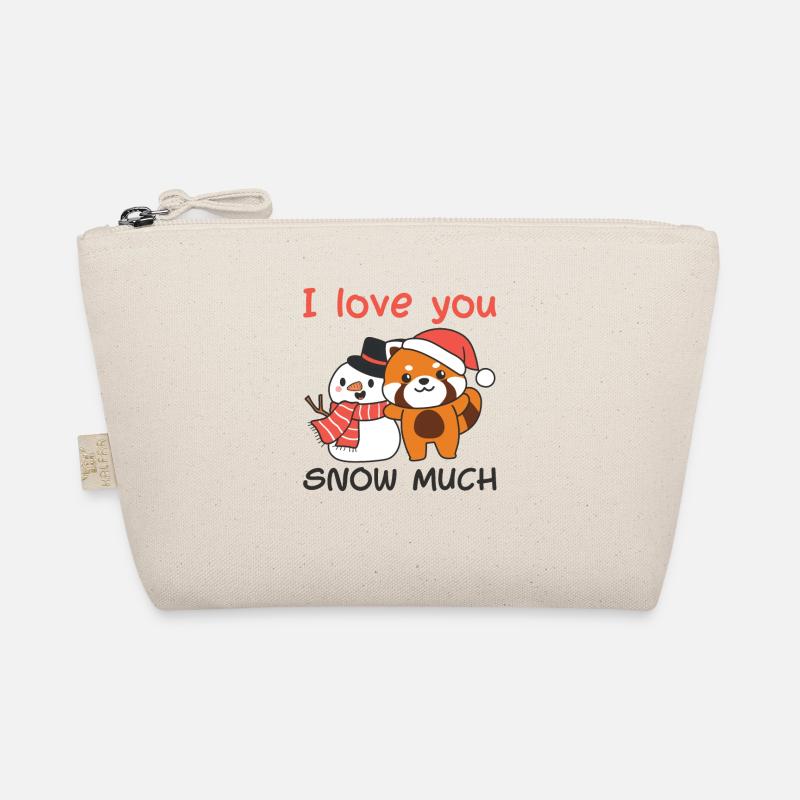 Panda roux je t’aime neige beaucoup de jeu de mots de neige Trousse biologique