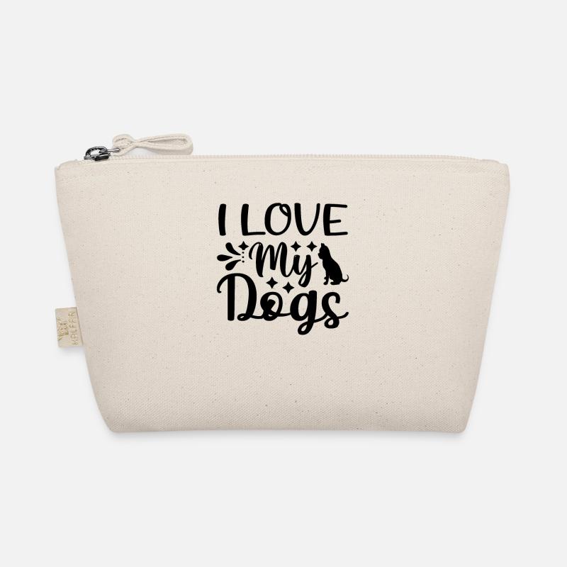 Ich liebe meine Hunde - Bio-Täschchen - Natur