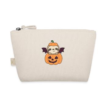 Sloth Halloween Pumpkin Bat Costume - Organic Pouch - nature - Front