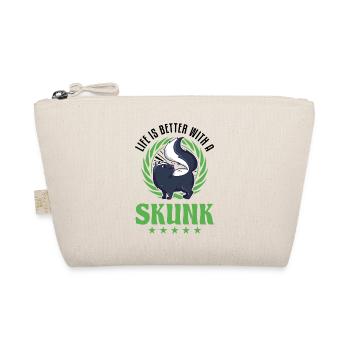 Life is better with a Skunk Stinktier - Bio-Täschchen - Natur - Vorne