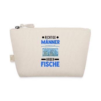 Richtige Männer haben Fische Aquarium Aquaristik - Bio-Täschchen - Natur - Vorne