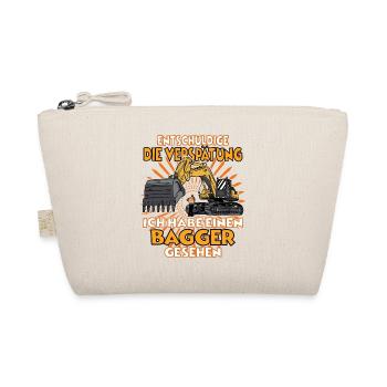 Ich habe einen Bagger gesehen Bagger - Bio-Täschchen - Natur - Vorne