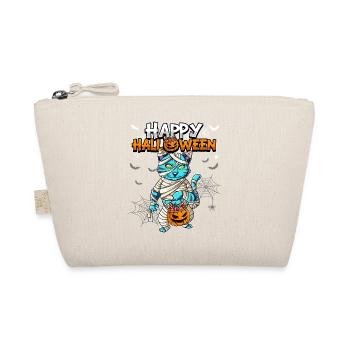 Halloween Katze Mumie - Bio-Täschchen - Natur - Vorne