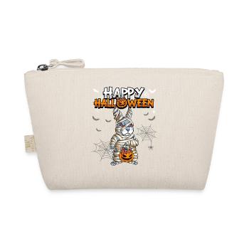 Halloween Hase Mumie - Bio-Täschchen - Natur - Vorne