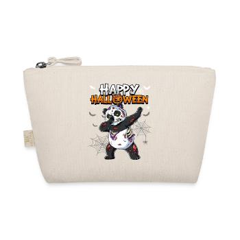 Halloween Panda Zombie - Bio-Täschchen - Natur - Vorne