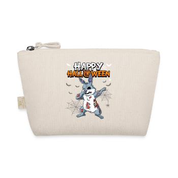 Halloween Hase Zombie - Bio-Täschchen - Natur - Vorne
