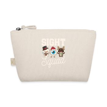 Sight Squad Funny Gnome Reindeer Santa Christmas - Organic Pouch - nature - Front