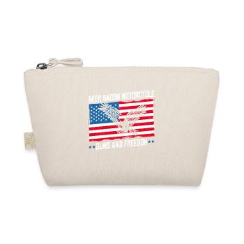 Beer Bacon Motorcycle Guns And Freedom US Flag - Bio-Täschchen - Natur - Vorne
