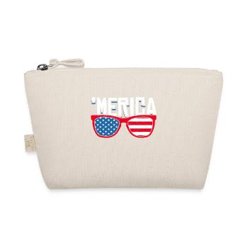 4th of July 'Merica Sunglasses USA Flag - Bio-Täschchen - Natur - Vorne