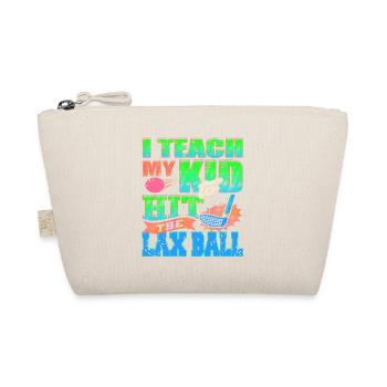 I Teach My Kid To Hit The Lax Ball Vintage Cool - Organic Pouch - nature - Front